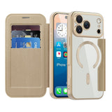 EIDERWOOD iPhone 17 Pro Max Flip Case with Transparent Back - MagSafe Compatible - Gold
