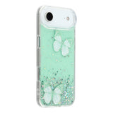 EIDERWOOD iPhone Air Flexible Plastic Case with Butterflies - Transparent / Green