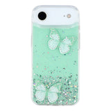EIDERWOOD iPhone Air Flexible Plastic Case with Butterflies - Transparent / Green
