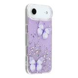 EIDERWOOD iPhone Air Flexible Plastic Case with Butterflies - Transparent / Purple