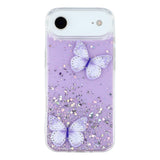 EIDERWOOD iPhone Air Flexible Plastic Case with Butterflies - Transparent / Purple