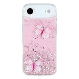 EIDERWOOD iPhone Air Flexible Plastic Case with Butterflies - Transparent / Pink