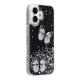 EIDERWOOD iPhone 17 Flexible Plastic Case with Butterflies - Transparent / Black