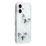 EIDERWOOD iPhone 17 Flexible Plastic Case with Butterflies - Transparent