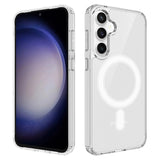 EIDERWOOD Samsung Galaxy S25 FE Hybrid Plastic Case - MagSafe Compatible - Transparent / White