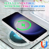 EIDERWOOD Samsung Galaxy S25 FE Hybrid Plastic Case - MagSafe Compatible - Transparent / White