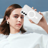 EIDERWOOD Samsung Galaxy S25 FE Hybrid Plastic Case - MagSafe Compatible - Transparent / White