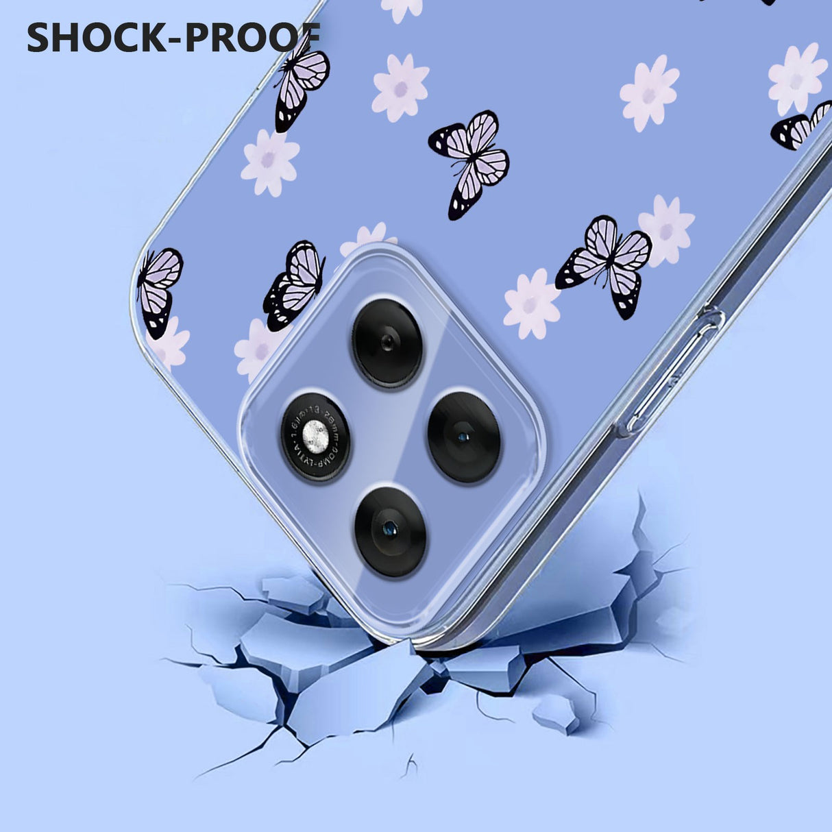 EIDERWOOD Motorola Moto G86 Flexible Plastic Case with Print - Butterflies