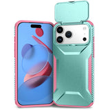 iPhone 18 Pro Max / 17 Pro Max EIDERWOOD Hybrid Plastic Case w. Cam Slider - Turquoise / Pink