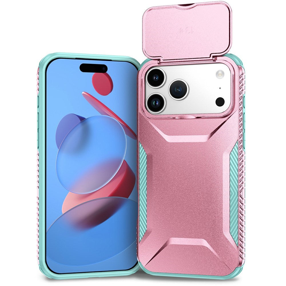 iPhone 18 Pro Max / 17 Pro Max EIDERWOOD Hybrid Plastic Case w. Cam Slider - Pink / Turquoise