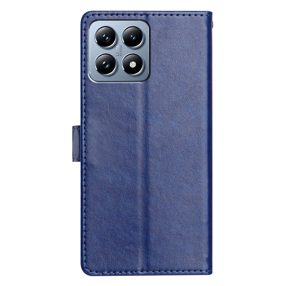 Xiaomi 15T EIDERWOOD Faux Leather Flip Case with Card Holder and Strap - Blue
