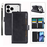 iPhone 18 Pro Max / 17 Pro Max EIDERWOOD Faux Leather Flip Case with Wallet - Black