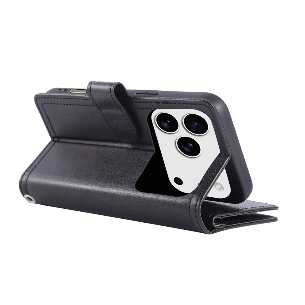 iPhone 18 Pro Max / 17 Pro Max EIDERWOOD Faux Leather Flip Case with Wallet - Black