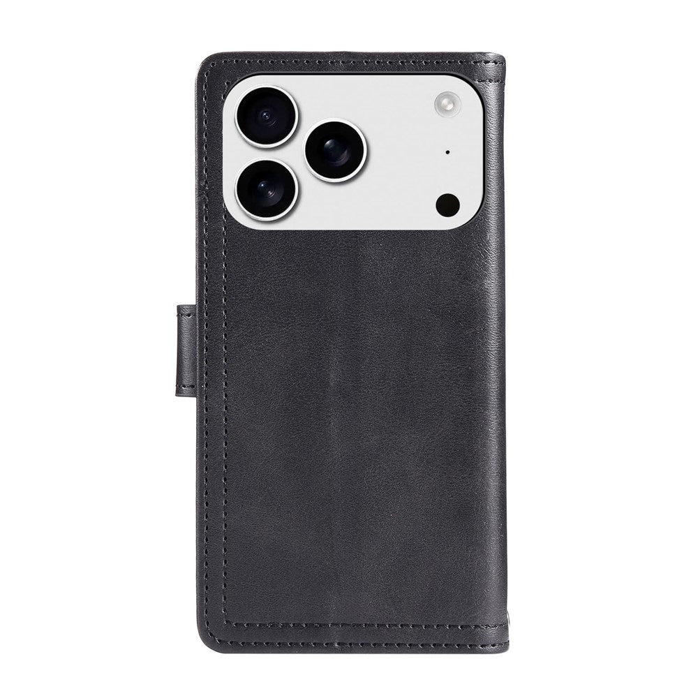 iPhone 18 Pro Max / 17 Pro Max EIDERWOOD Faux Leather Flip Case with Wallet - Black