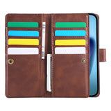 iPhone 18 Pro Max / 17 Pro Max EIDERWOOD Faux Leather Flip Case with Wallet - Dark Brown