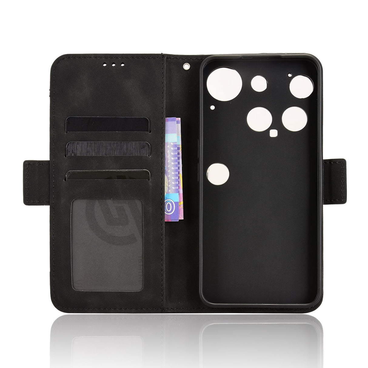 Nothing Phone (3) EIDERWOOD Leather Flip Case w. Wallet - Black