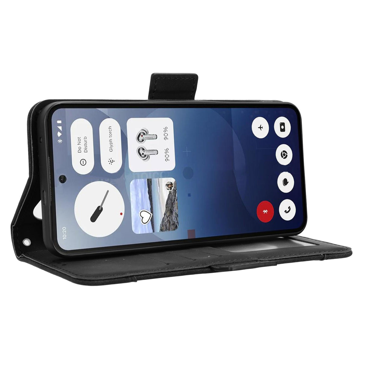 Nothing Phone (3) EIDERWOOD Leather Flip Case w. Wallet - Black