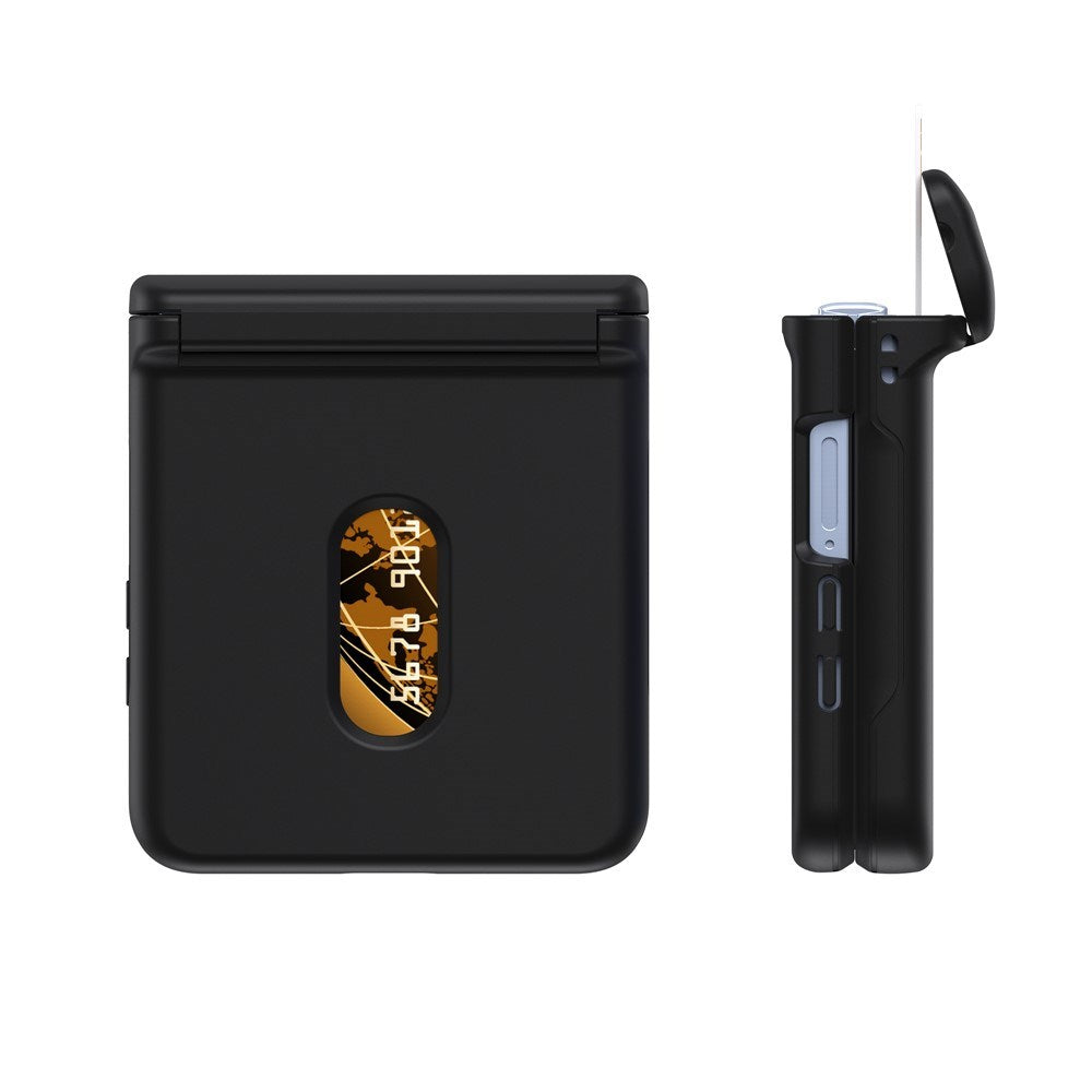 EIDERWOOD Samsung Galaxy Z Flip7 FE / Flip6 Hard Plastic Case with Card Holder - Black