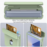 EIDERWOOD Samsung Galaxy Z Flip7 FE / Flip6 Hard Plastic Case with Card Holder - Green