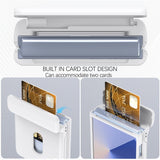 EIDERWOOD Samsung Galaxy Z Flip7 Hard Plastic Case with Card Holder - White