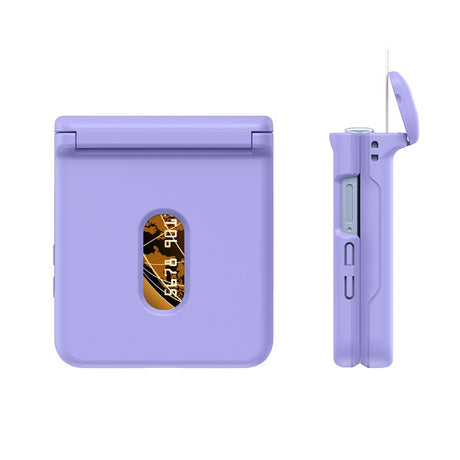 EIDERWOOD Samsung Galaxy Z Flip7 Hard Plastic Case with Card Holder - Purple