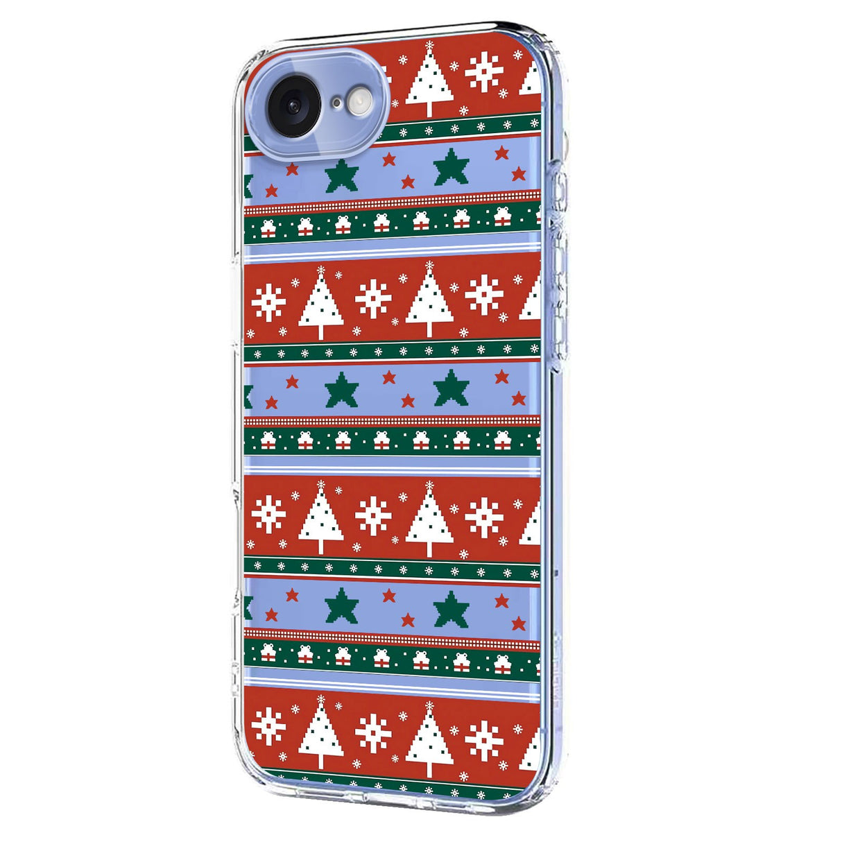 EIDERWOOD iPhone 16e Flexible Plastic Christmas Case with Motif - Transparent / Pattern