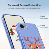 EIDERWOOD iPhone 16e Flexible Plastic Christmas Case with Motif - Transparent / Reindeer