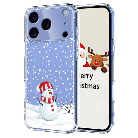 EIDERWOOD iPhone 17 Pro Max Flexible Plastic Christmas Case with Motif - Transparent / Snowman