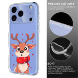 EIDERWOOD iPhone 17 Pro Flexible Plastic Christmas Case with Motif - Transparent / Reindeer