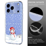 EIDERWOOD iPhone 17 Pro Flexible Plastic Christmas Case with Motif - Transparent / Snowman