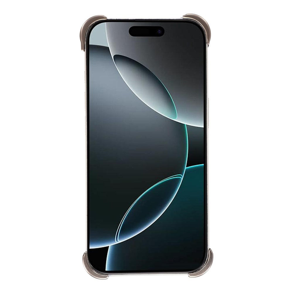 iPhone 16 Pro Two-Piece Metal Bumper Case with Stand & Lens Protector - Titanium