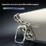 iPhone 16 Pro Two-Piece Metal Bumper Case with Stand & Lens Protector - Black