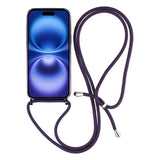 EIDERWOOD iPhone 17 Flexible Plastic Case with Adjustable Strap - MagSafe Compatible - Transparent / Purple