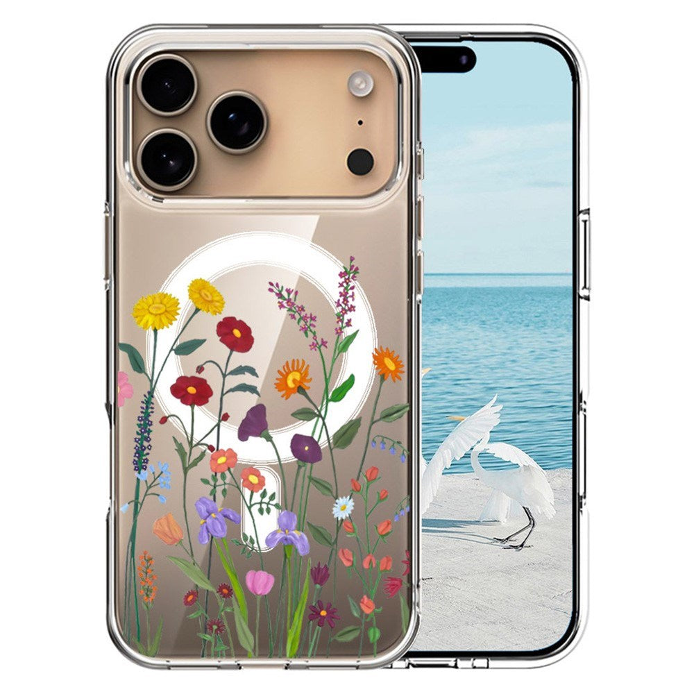 EIDERWOOD iPhone 17 Pro Max Hybrid Plastic Case - MagSafe Compatible - Wild Flowers
