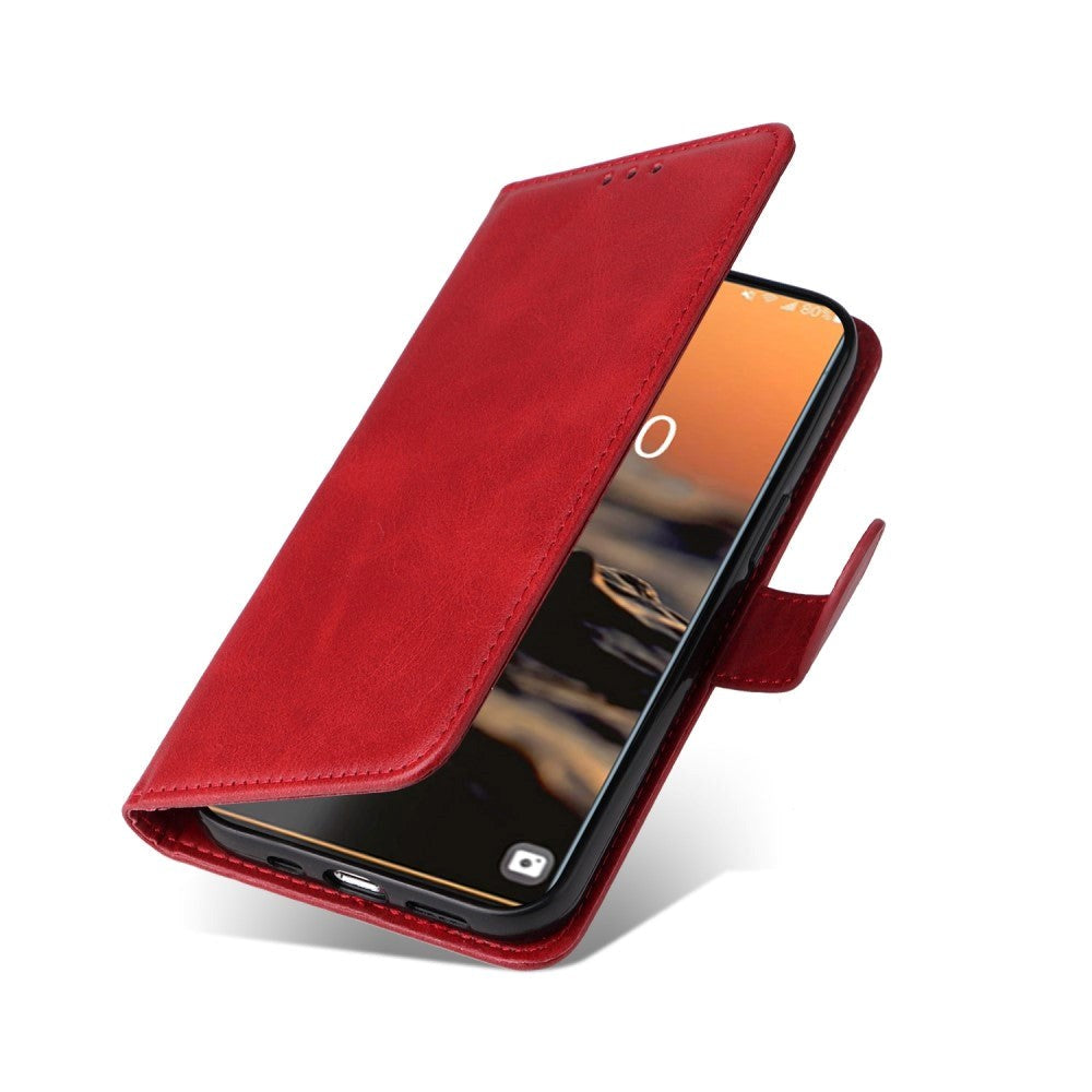 Samsung Galaxy S23 Ultra Leather Flip Case w. Wallet - Red