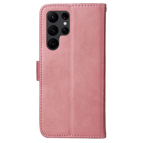 Samsung Galaxy S23 Ultra Leather Flip Case w. Wallet - Pink