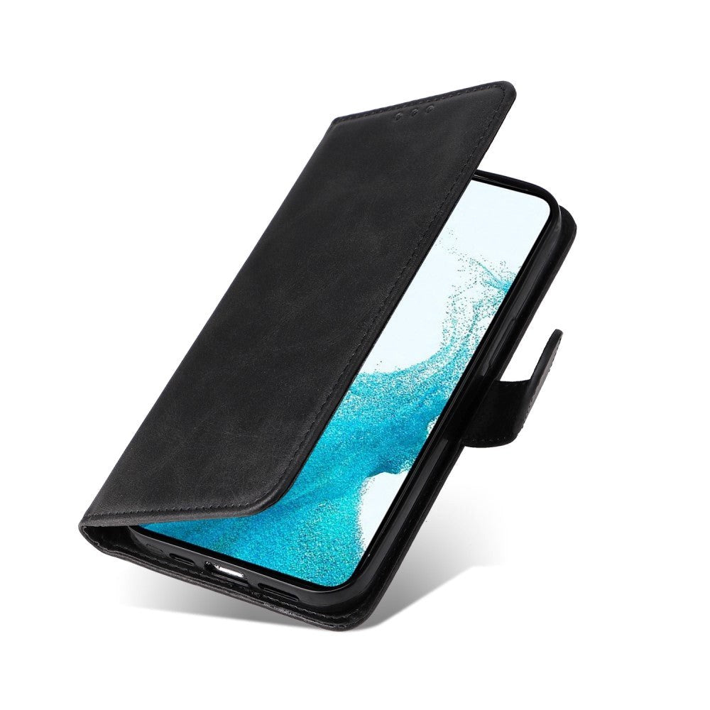 Samsung Galaxy S23 Leather Flip Case w. Wallet - Black