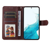 Samsung Galaxy S23 Leather Flip Case w. Wallet - Brown