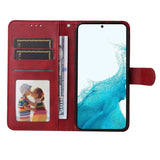 Samsung Galaxy S23 Leather Flip Case w. Wallet - Red