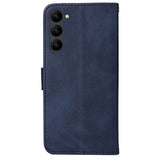 Samsung Galaxy S23 Leather Flip Case w. Wallet - Blue