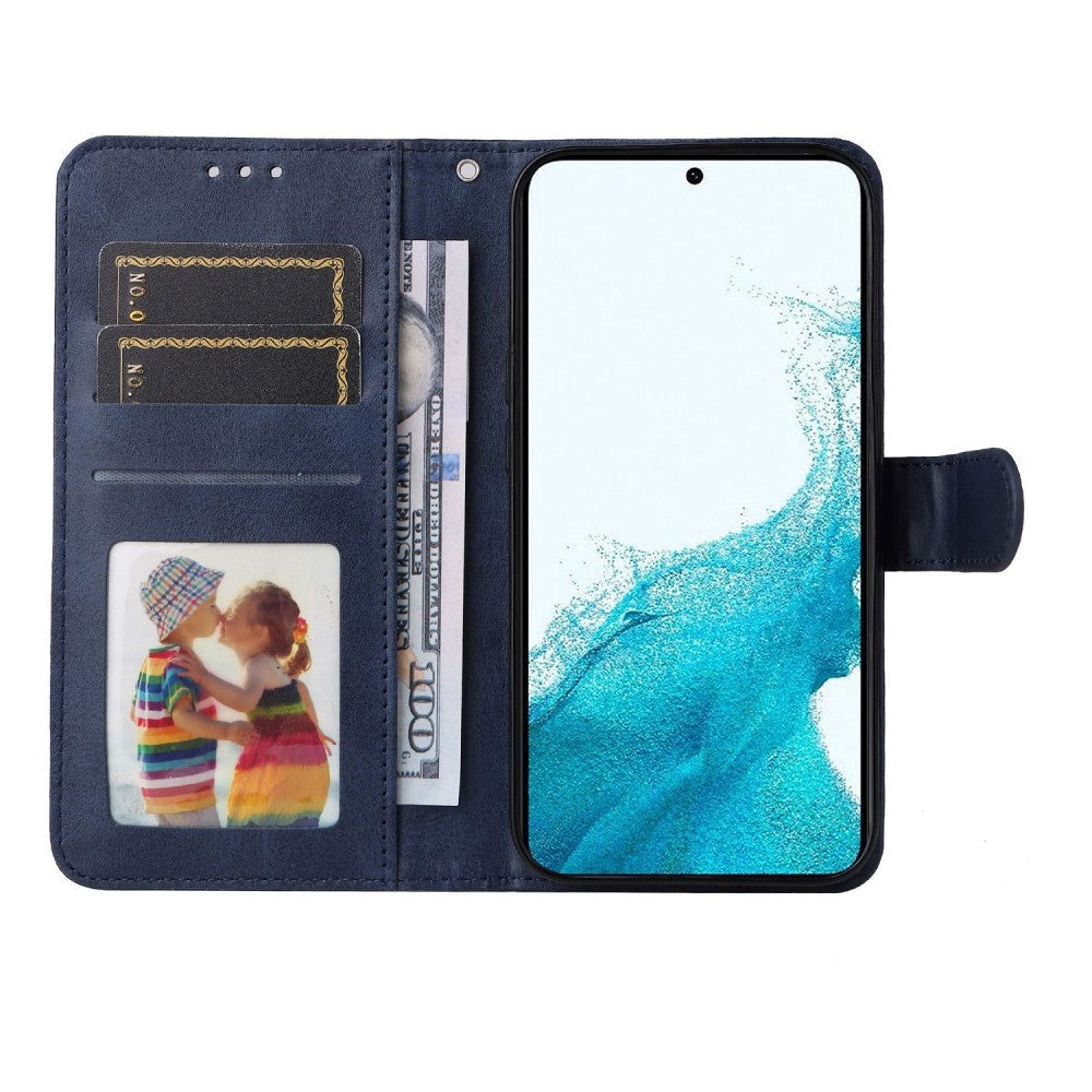 Samsung Galaxy S23+ (Plus) Leather Flip Case w. Wallet - Blue