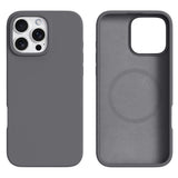 iPhone 16 Pro 2-in-1 Silicone & Hard Plastic Case - MagSafe Compatible - Dark Grey