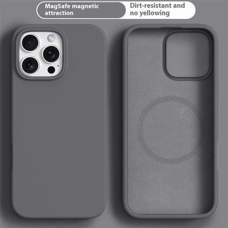iPhone 16 Pro 2-in-1 Silicone & Hard Plastic Case - MagSafe Compatible - Dark Grey