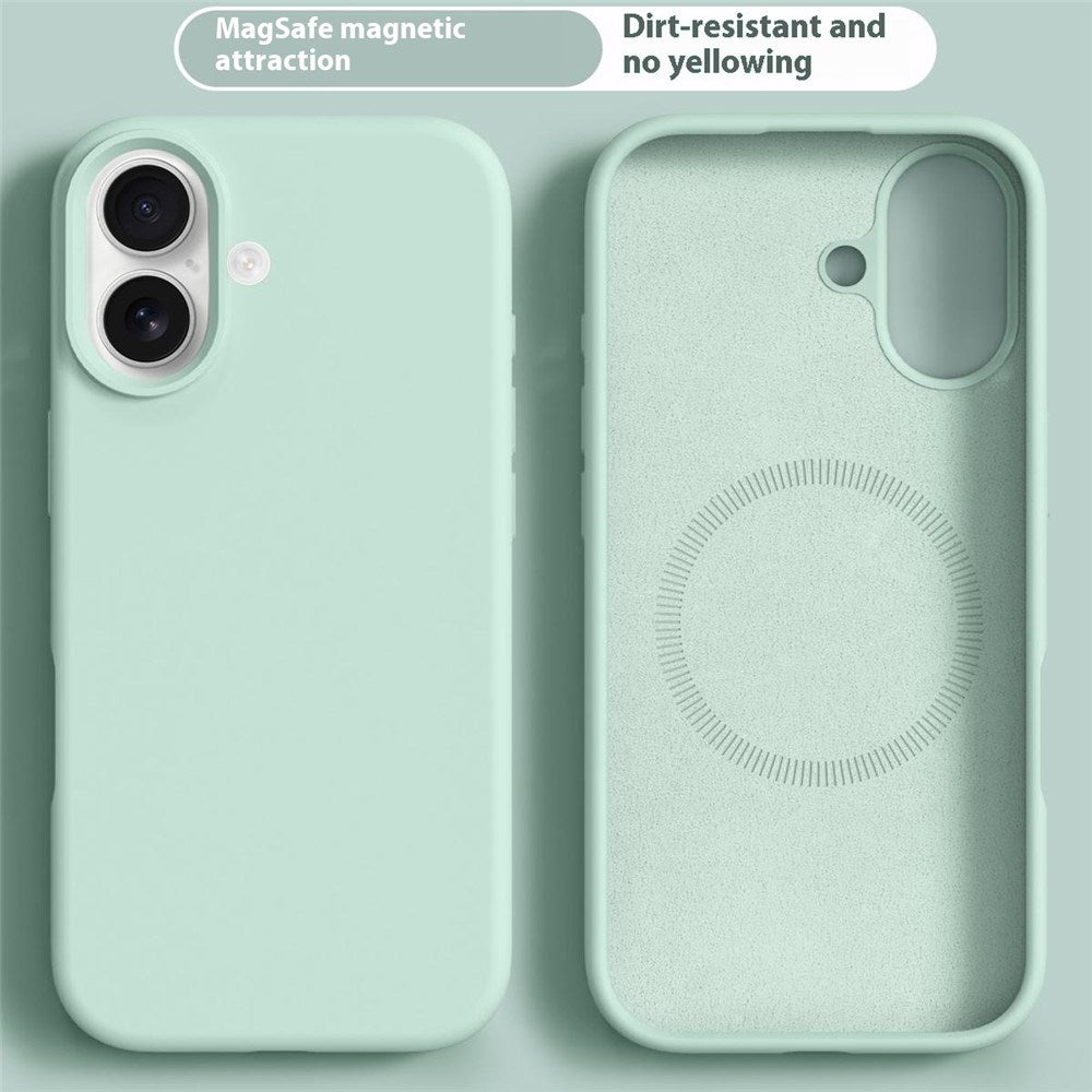 iPhone 16 2-in-1 Silicone & Hard Plastic Case - MagSafe Compatible - Light Green