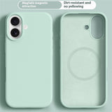 iPhone 16 2-in-1 Silicone & Hard Plastic Case - MagSafe Compatible - Light Green