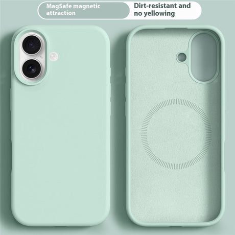 iPhone 16 2-in-1 Silicone & Hard Plastic Case - MagSafe Compatible - Light Green