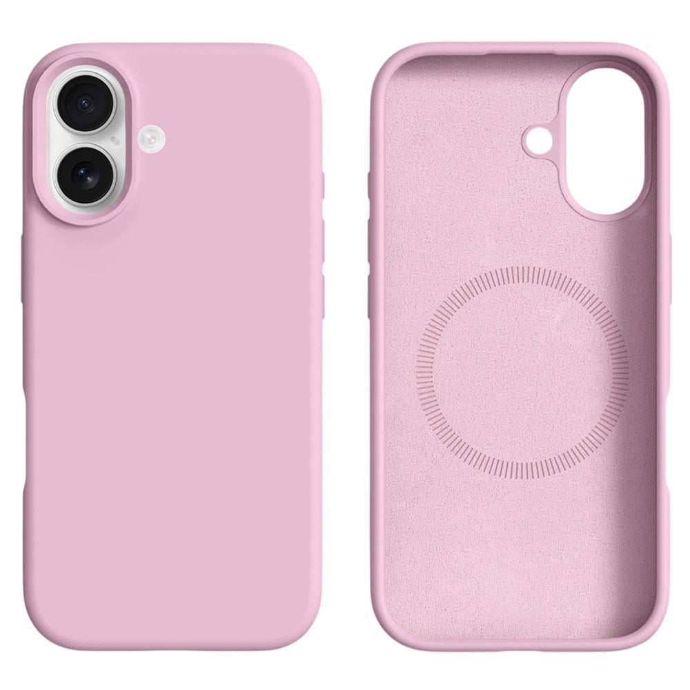 iPhone 16 2-in-1 Silicone & Hard Plastic Case - MagSafe Compatible - Pink