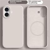 iPhone 17 2-in-1 Silicone & Hard Plastic Case- MagSafe Compatible - White
