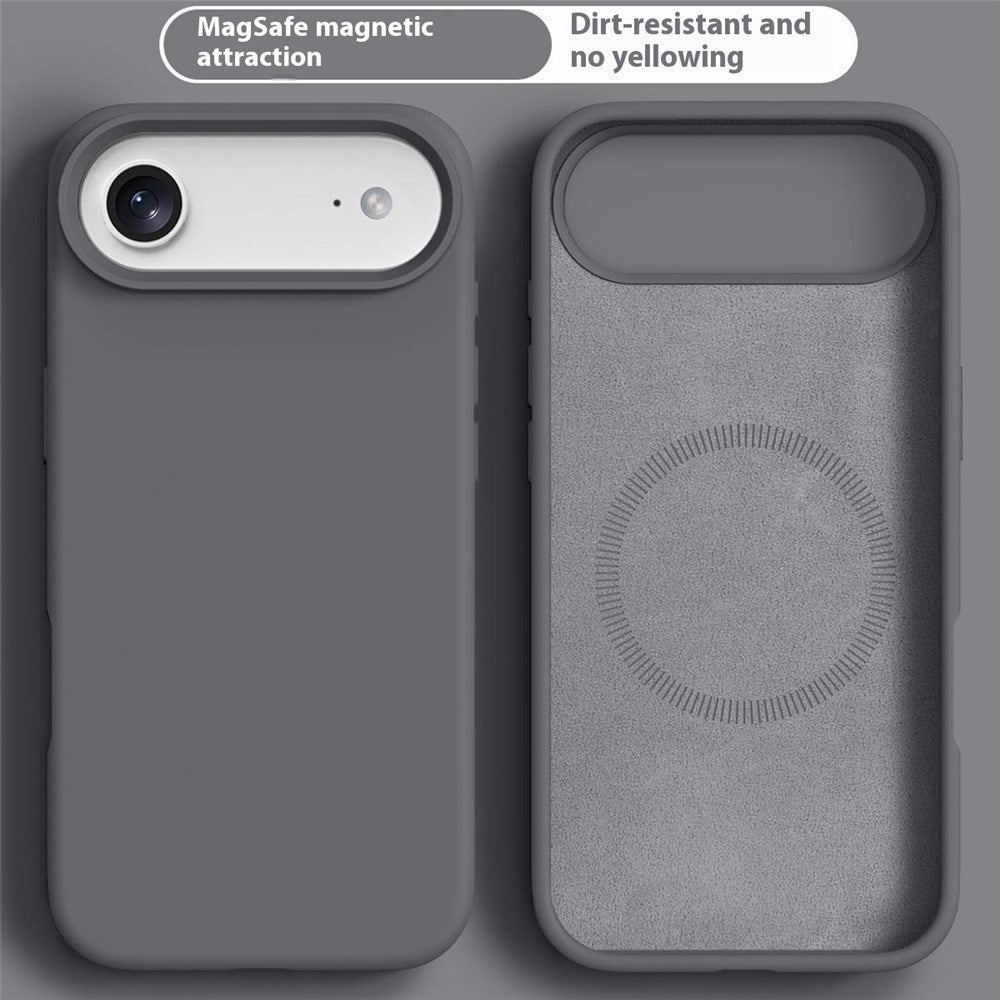 iPhone Air 2-in-1 Silicone & Hard Plastic Case- MagSafe Compatible - Dark gray