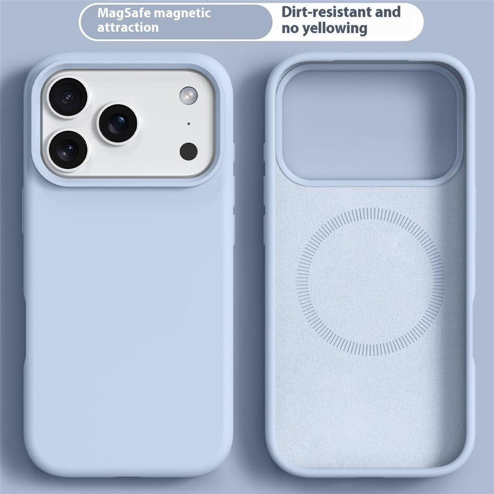 iPhone 17 Pro 2-in-1 Silicone & Hard Plastic Case- MagSafe Compatible - Baby Blue